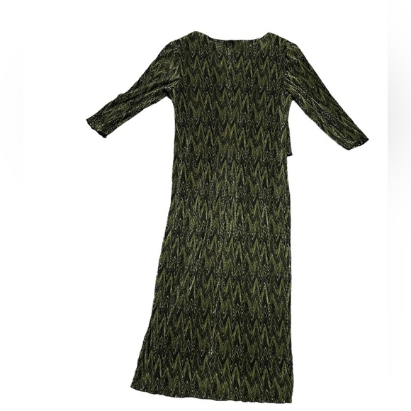 Vintage 90s Midi Dress Plisse - Picture 2 of 5